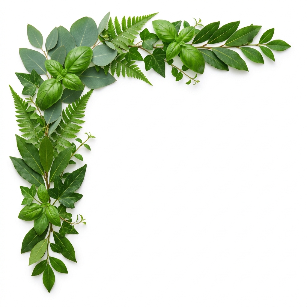 Decorative Organic Leaf Bottom Left